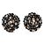 Orecchini a clip Chanel Vintage Nero Argento