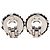 Orecchini a clip Chanel Vintage Nero Argento - vista 2