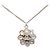 Colar com pingente de corrente com a flor Coco Mark da Chanel Prata