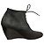 Balenciaga Botines de Ante Negro con Tacón de Cuña