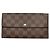 Louis Vuitton Damier Portefeuille Sarah Long Wallet Marrone
