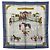 Foulard Carré 90 Les Haras Nationaux Hermès Multicolore Blu chiaro