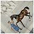 Foulard Carré 90 Les Haras Nationaux Hermès Multicolore Blu chiaro - vista 2