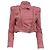 Chaqueta vaquera corta con cinturón Balmain en algodón rosa