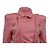 Chaqueta vaquera corta con cinturón Balmain en algodón rosa - vista 2
