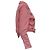 Chaqueta vaquera corta con cinturón Balmain en algodón rosa - vista 3