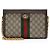 Borsa a Spalla Gucci GG Supreme Ophidia Medium Chain Marrone Beige
