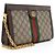 Borsa a Spalla Gucci GG Supreme Ophidia Medium Chain Marrone Beige - vista 2