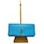 Yves Saint Laurent Saint Laurent Pochette Cassandre en Cuir Caviar - Turquoise Bleu  - vue 1