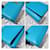 Yves Saint Laurent Saint Laurent Pochette Cassandre en Cuir Caviar - Turquoise Bleu  - vue 10