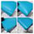 Yves Saint Laurent Saint Laurent Pochette Cassandre en Cuir Caviar - Turquoise Bleu  - vue 9