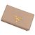 Tarjetero de cuero beige Prada