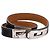 Bracciale Kelly Double Tour in pelle Strand Hermès Nero Argento - vista 6