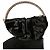 Autre Marque True Decadence Borsa in raso nero con manico in cristalli