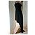 Mangano schwarzes asymmetrisches trägerloses Abendkleid - Ansicht 2