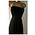 Mangano schwarzes asymmetrisches trägerloses Abendkleid - Ansicht 5