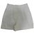 Fendi Mini Shorts de Denim Blanco