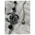 Collana Chanel CC Logo con Perle e Strass Nero Grigio Metallico  - vista 3