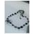 Collana Chanel CC Logo con Perle e Strass Nero Grigio Metallico  - vista 6