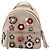 Fendi By The Way Floral Leder-Rucksack Mehrfarben Beige