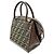 Borsa Fendi Zucca marrone in pelle e jacquard - vista 2