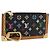 LOUIS VUITTON Monogram Multicolor Pochette Cles Purse Black M13664 Auth BA12619A