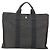Hermès HERMES Her Line MM Handtasche Canvas Grau Silber Authentisch 179155A Braun - Ansicht 3