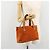 Céline Borsa CELINE C Macadam in tela e scamosciato Arancione Oro Autentica ep14550 D'oro - vista 22