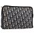Clutch in tela Christian Dior Trotter Navy Auth 179986 Blu navy