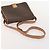 Céline Borsa a Spalla CELINE Macadam Canvas PVC Pelle 3 Set Marrone Auth 177933 - vista 12