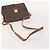 Céline Borsa a Spalla CELINE Macadam Canvas PVC Pelle 3 Set Marrone Auth 177933 - vista 5