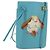 LOEWE × Ghibli Howl's Moving Castle Dice Pocket Hin Leather Blue Auth 167311SM D'oro Blu chiaro