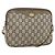 Bolsa de Ombro GUCCI GG Plus Supreme PVC Bege Ouro Auth 180113 Dourado