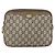 Bolsa de Ombro GUCCI GG Plus Supreme PVC Bege Ouro Auth 180113 Dourado - vista 2