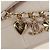 CHANEL Choco Bar Icon Chain Shoulder Bag Lamb Skin Gold Pink CC Auth 179351SV Rosa Dourado - vista 19