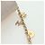 CHANEL Choco Bar Icon Chain Shoulder Bag Lamb Skin Gold Pink CC Auth 179351SV Rosa Dourado - vista 9