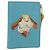 LOEWE �~ Ghibli Howl's Compact Zip Wallet Hin Leather Light Blue Auth 167304SM Blu chiaro