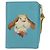 LOEWE �~ Ghibli Howl's Compact Zip Wallet Hin Leather Light Blue Auth 167304SM Blu chiaro - vista 13