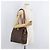Céline CELINE Macadam Canvas Tote Bag PVC Leder Braun Gold Authentisch 180188 Golden - Ansicht 22