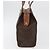 Céline CELINE Macadam Canvas Tote Bag PVC Leder Braun Gold Authentisch 180188 Golden - Ansicht 4