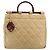 CHANEL Matelasse Hand Bag Lamb Skin Beige CC Auth BA12511 - vista 2