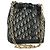 Borsa a tracolla con catena Christian Dior Trotter Canvas Navy Gold Auth 179181V D'oro Blu navy