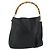 Borsa a Spalla GUCCI Bamboo in Pelle 2way Nero Oro 001 1705 1638 Auth 180041 D'oro