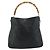 Borsa a Spalla GUCCI Bamboo in Pelle 2way Nero Oro 001 1705 1638 Auth 180041 D'oro - vista 2