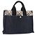 BURBERRY Blue Label Handtasche Denim Blau Silber Auth hk3739A