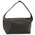 Céline Borsa CELINE Macadam Canvas PVC Pelle Nera Oro Auth mr2503A Nero D'oro