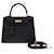 Hermès HERMES Kelly 25 Tasche aus schwarzem Leder - 103510
