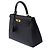 Hermès HERMES Kelly 25 Tasche aus schwarzem Leder - 103510 - Ansicht 5