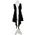 Vintage Issey Miyake Woll-Wickel-Top Schwarz Creme M