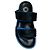 Sandali Dries van Noten con strap in velcro in pelle di vitello Nero / Blu - vista 4